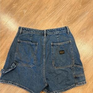 RVCA Y2K Women's Blue Denim Carpenter Shorts with Utility Pocket
